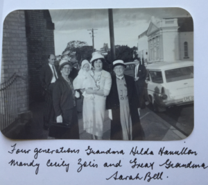Only photo I have of Sarah Bell - Mandy's christening 1963.